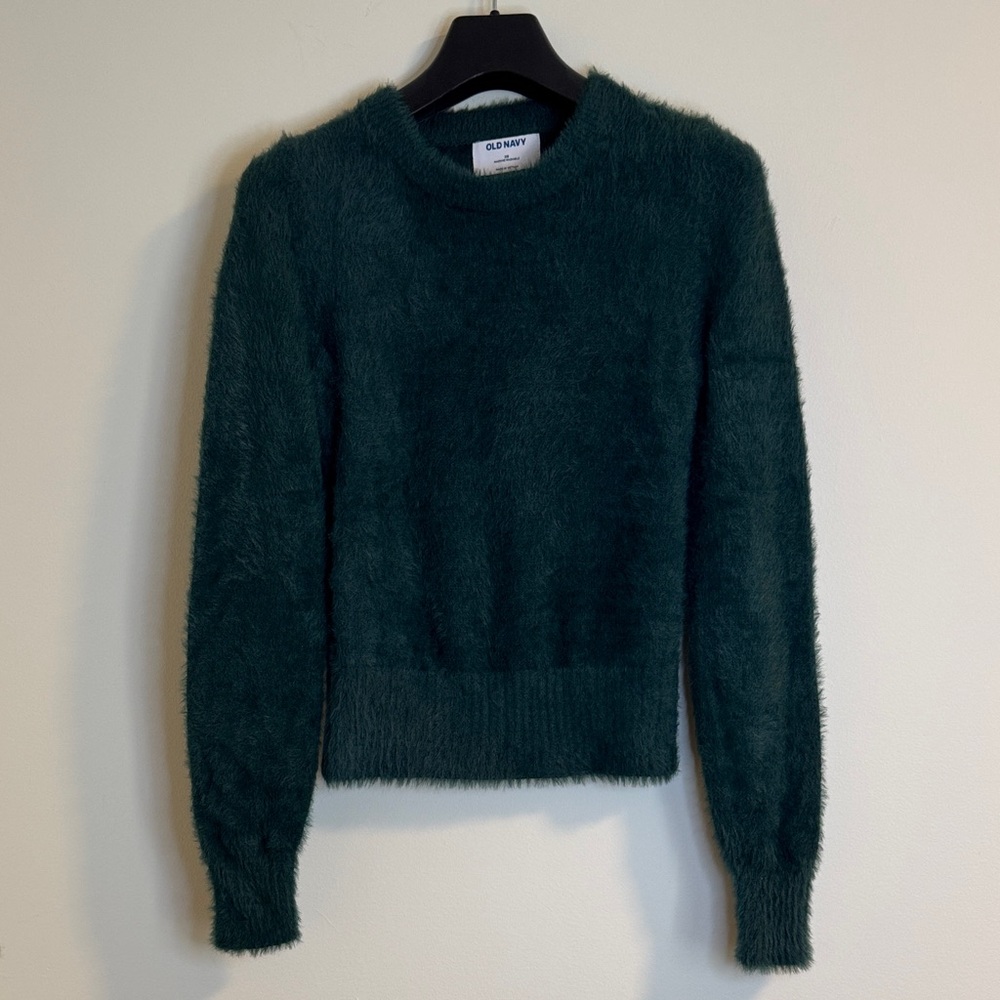 Old Navy Women's Green Fuzzy Sweater